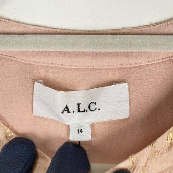 NWT A.L.C. Silk Knee-Length Dress Size 14 - Picture 9 of 13